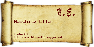 Naschitz Ella névjegykártya